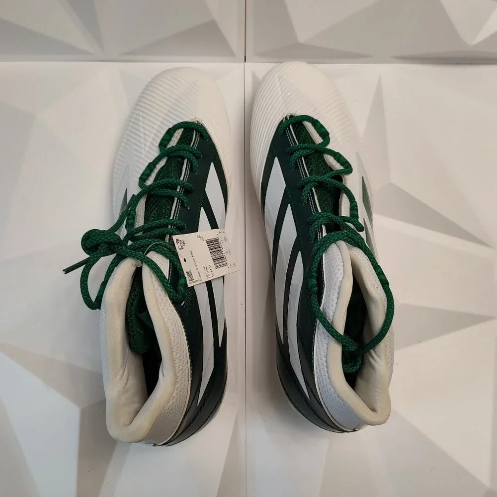 Adidas Mens Football Cleats 16 White Green Shoe Lacrosse Freak Carbon Mid - Picture 6 of 13